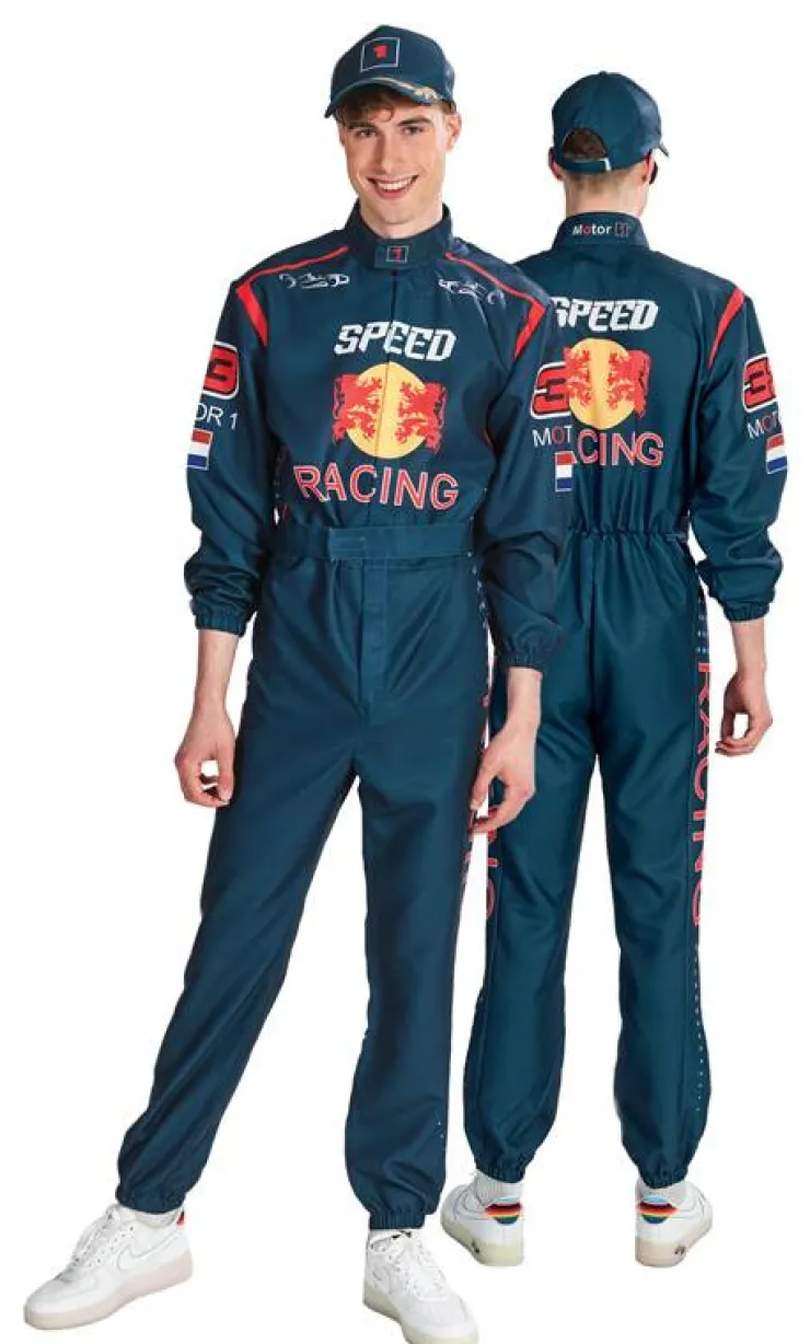 Online Combinaison de course Car Racer - Bleu - Taille 48 Déguisements Adultes