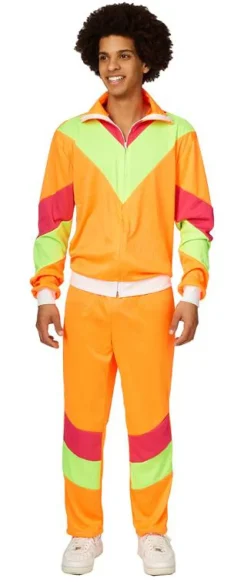 Hot Combinaison Homme Fluo - Orange/jaune - Taille 48 Déguisements Adultes