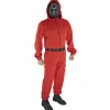 Hot Combinaison Squid Game rouge + masque Déguisements Adultes
