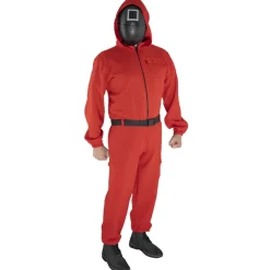 Hot Combinaison Squid Game rouge + masque Déguisements Adultes