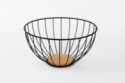 Online Corbeille à fruits noir 25x13cm Rangement De La Cuisine