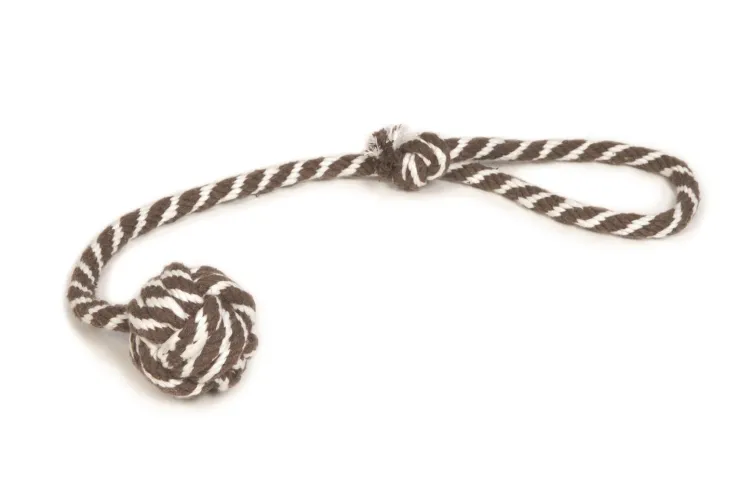 Sale Corde avec balle brun / beige 50 cm Jouets