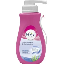 Hot Crème dépilatoire Silk&Fresh peaux sensibles 400 ml Cires Et Crème Dépilatoire