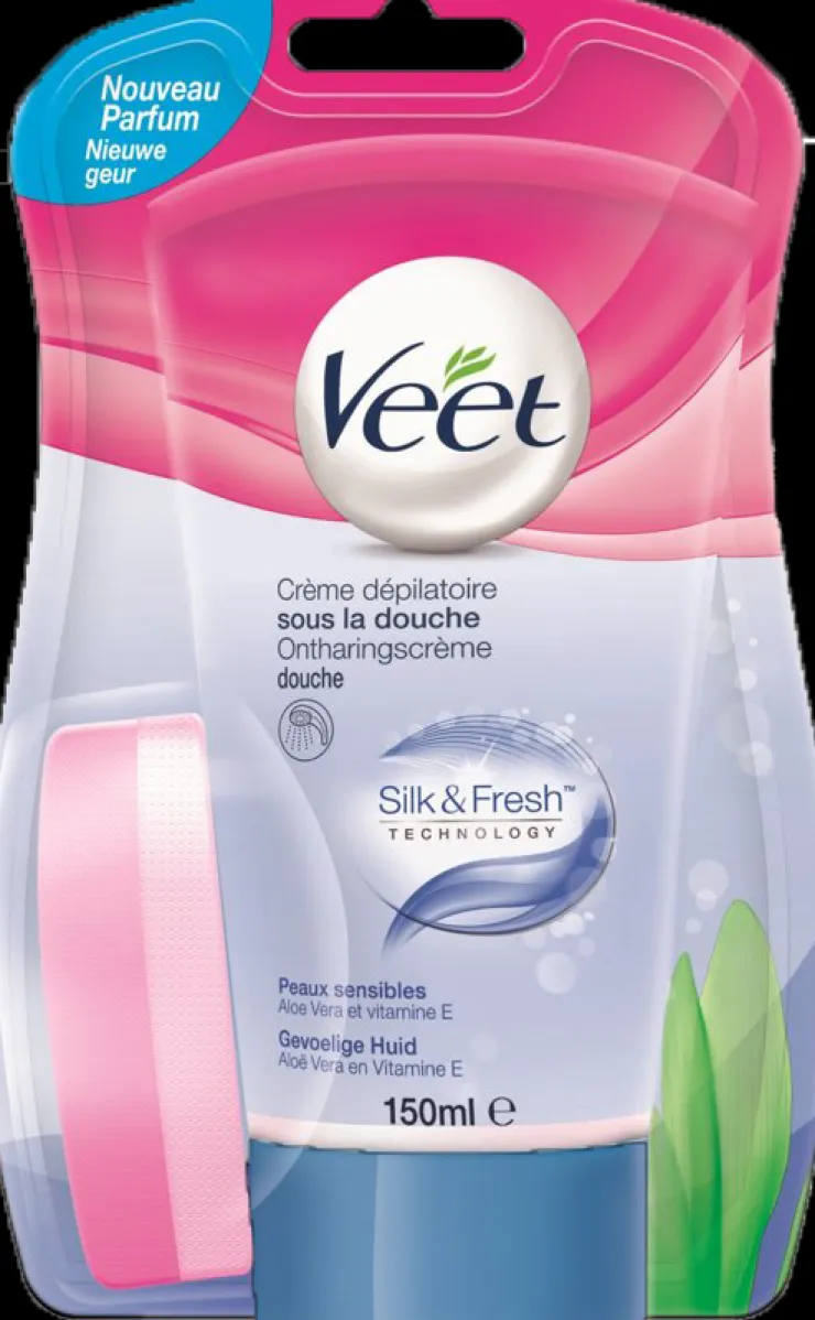Hot Crème dépilatoire sous la douche Silk&Fresh peaux sensibles 150 ml Cires Et Crème Dépilatoire
