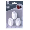 Outlet crochets permanent adhésif 3 pieces oval blanc Accessoires