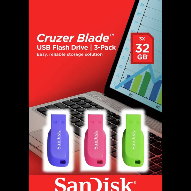 Online Cruzer Blade 32GB 3-pack Bureautique
