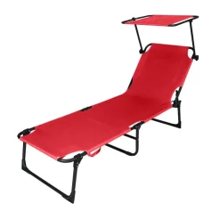 Hot Cuba chaise longue rouge 187x56x30 cm Bains De Soleil|Meubles De Jardin