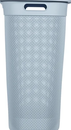 Filo Panier à Linge avec Couvercle Bleu/Gris - 55L Box Et Panier À Linge
