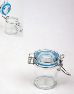 Cylindre transparent bleu 6 cm Dragées