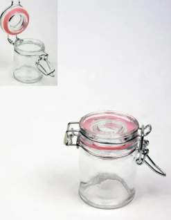Cylindre transparent rose 6 cm Dragées