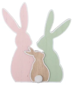 Hot Décoration lapin familial en bois 22cm Décoration De Pâques