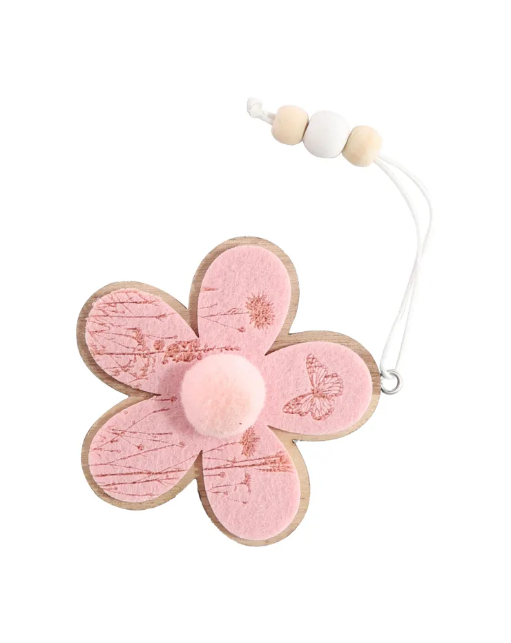 New Décoration pendentif en feutre rose Suspensions Arbre