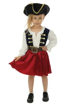 New Déguisement de pirate avec chapeau fille - 3 pièces - Bleu - 10-12 ans Enfant Déguisements Enfants