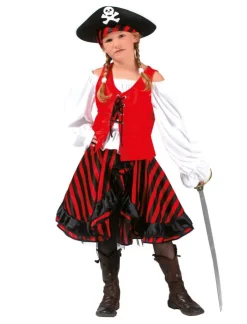 Hot Déguisement de Pirate Coeur Noir Fille - Taille 140 Enfant Déguisements Enfants