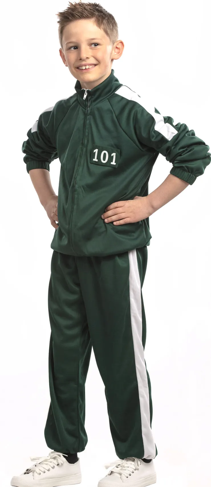 Discount Déguisement Enfant Joueur Squid Game Homme - Vert - Taille 140 Enfant Déguisements Enfants