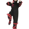 Hot Déguisement enfant Ninja Noir avec Dragon Rouge - Taille 116 Enfant Déguisements Enfants