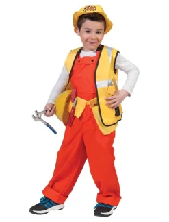 Déguisement Enfant Salopet Orange avec Veste Fluo - Taille 140 Enfant Déguisements Enfants
