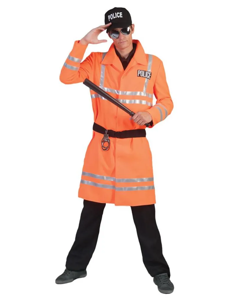 Hot Déguisement Policier Orange - Taille unique Déguisements Adultes