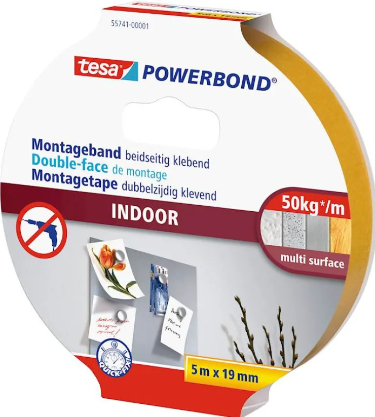 New Double-face de montage intérieur 5 m x 19 mm Rubans Adhésif