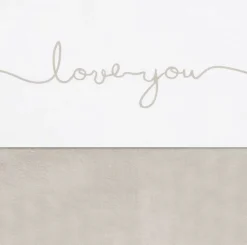 Discount Drap 120 x 150 cm Love You Nougat Coton Linge De Lit