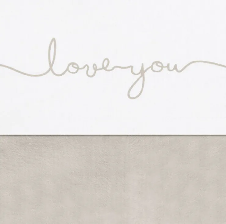 Drap 75 x 100 cm Love You Nougat Coton Linge De Lit