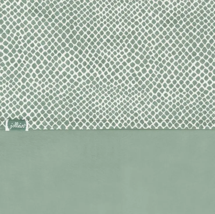 Discount Drap 120 x 150 cm Snake Ash Green Coton Linge De Lit