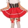 Hot Drindl Jupe rouge et bustier noir - Taille 38 Déguisements Adultes