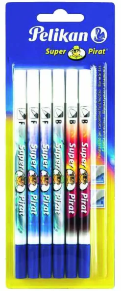 Effaceur Super Pirat 6 pièces Correcteurs