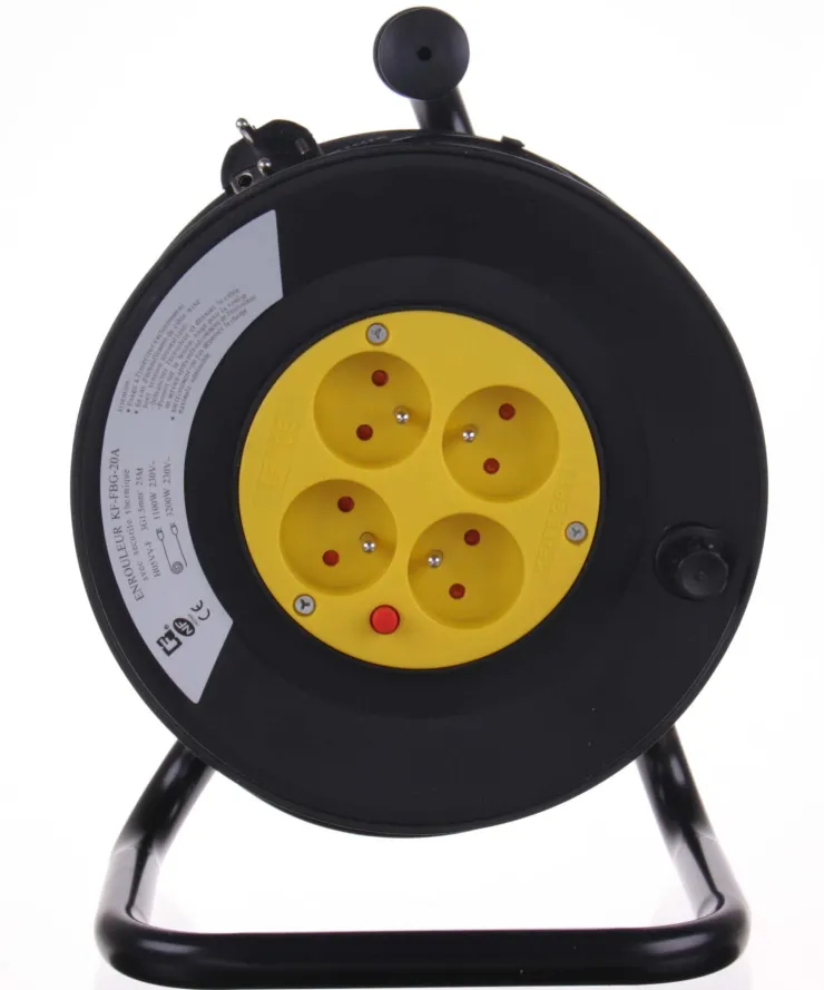 Discount Enrouleur 25 m 3 x 1,5 mm Rallonges Et Adaptateurs