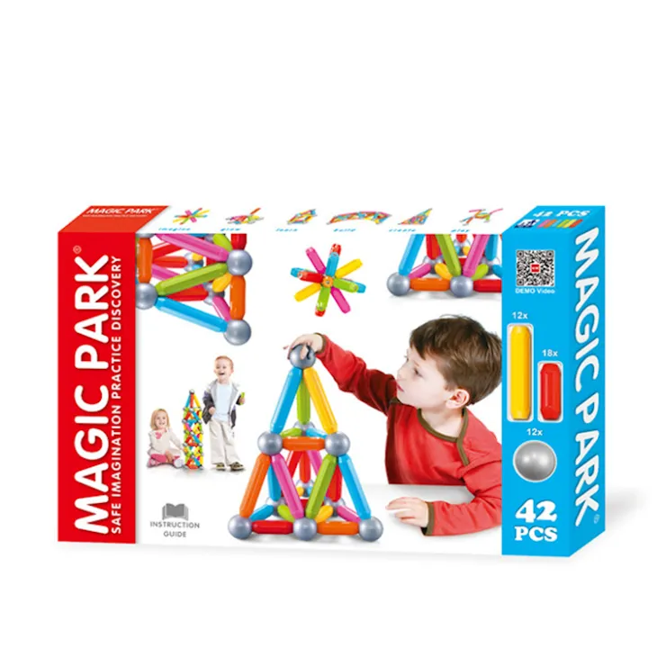 Discount Ensemble blocs magnétiques 42 pièces Jeux De Construction