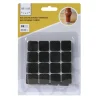 Discount Eva autocollant carré noir 20x20 mm - 32 pièces Des Ferrures De Meubles Et De Portes
