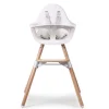 Clearance Evolu 2 Chaise Haute 2 En 1 + Arceau Naturel Blanc Chaises Hautes Et Coussin
