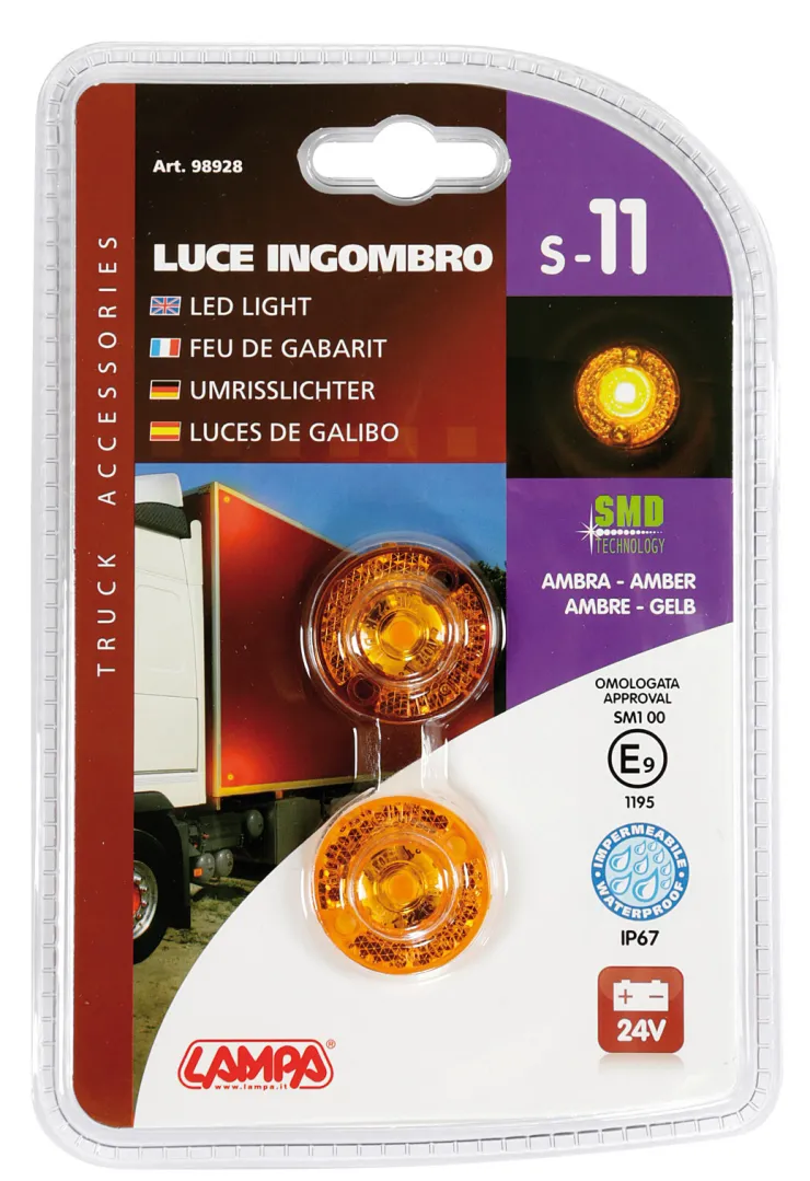 Outlet Feux de LED 24v Ambre - 2 Pièces Éclairage