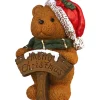 Hot Figurine ours Merry Christmas avec lumière LED 38cm Statues, Figurines Et Maisons