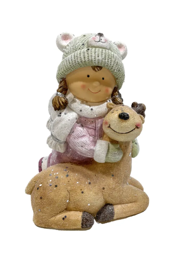 Outlet Fille hiver Flo 36 cm Statues, Figurines Et Maisons