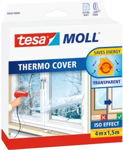 Best Film d’isolation Transparent Thermo Cover 4 m x 1,5 m Rubans Adhésif