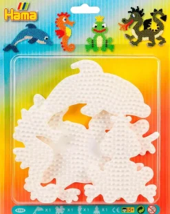 Sale Hama plaques de base perles à repasser 4 pièces animaux marins Artisanat