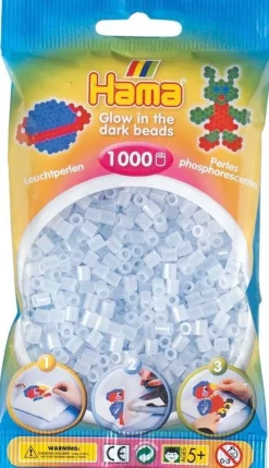 Clearance Hama 1000st perles bleu fluo Artisanat