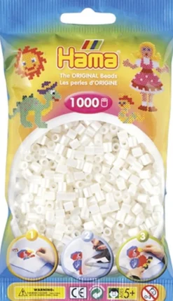 Sale Hama 1000st perles perle blanche Artisanat