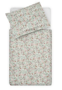 Best Housse de Couette + Taie 100 x 140 cm Bloom Coton Linge De Lit