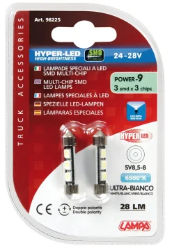 HYPER-LED C5W 3 SMD 10x39 mm Éclairage
