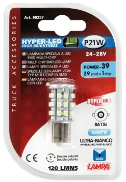 Hot HYPER-LED P21W 39 SMD Éclairage