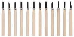 Discount Jeu de ciseaux à bois mini 12 pièces Burins