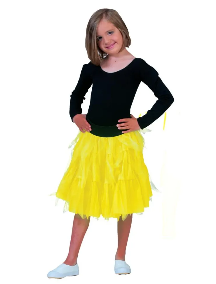 Outlet Jupe en Tulle Jaune Fluo Femme - Taille Unique Déguisements Adultes