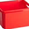 Clearance Crownest Boîte de Rangement Rouge - 42,6x36,1x26cm - 30L Box Et Panier À Linge