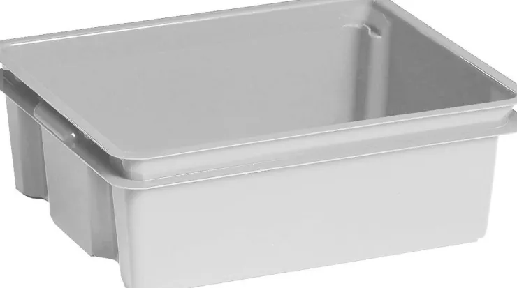 Discount Crownest Boîte de Rangement Gris Clair - 43x36x14,5cm - 17L Box Et Panier À Linge