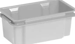 Hot Crownest Boîte de Rangement Gris Clair - 36x21x35,5cm - 7L Box Et Panier À Linge