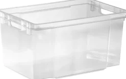 Sale Maxi Crownest Boîte de Rangement Transparent - 59x39x30cm - 50L Box Et Panier À Linge