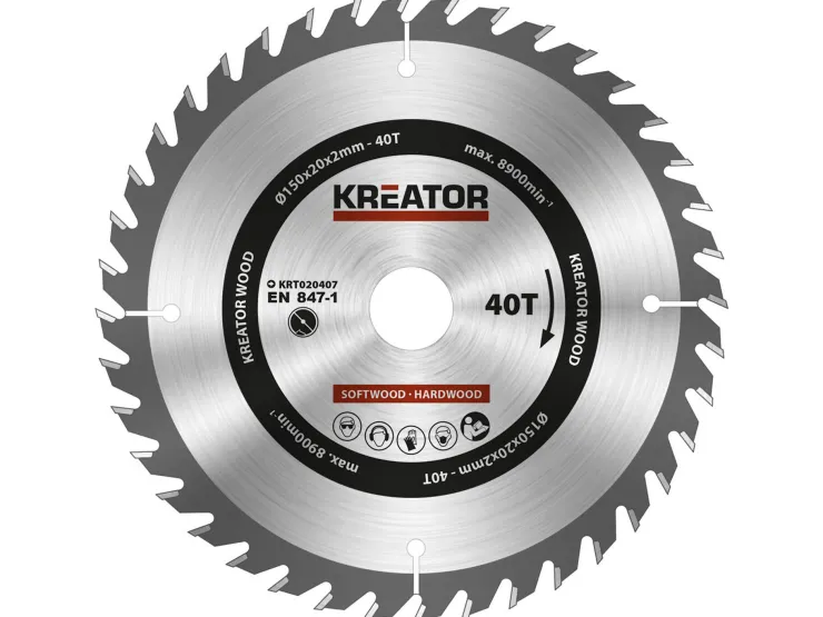 New KRT020407 Lame de scie circulaire Bois - ?150mm - 40 dents Scies