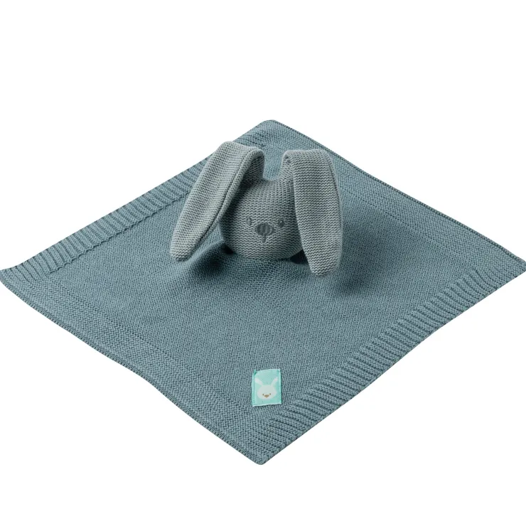 Discount Lapidou Doudou tricot vert-de-gris Peluches Et Câlins